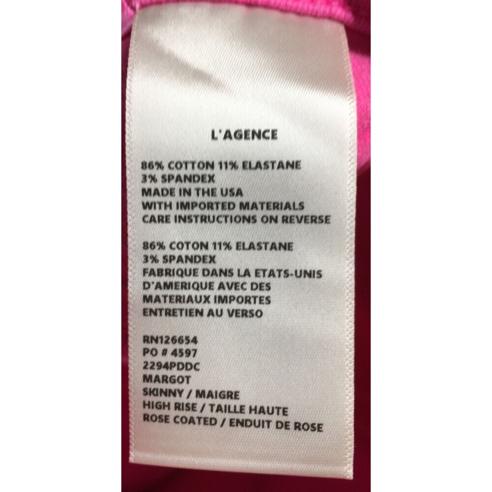 L'AGENCE Women's Skinny Jeans in Hot Pink - Picture 9 of 9